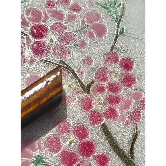 Sakura Cherry Blossom Enamel & Wooden Box With enamel Lid - Picture 6 of 12